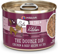 Weruva Cats in The Kitchen, The Double Dip with Chicken & Beef Au Jus Cat Food, 6oz Can (Pack of 24)
