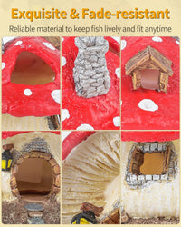 Uniclife Aquarium Mushroom House - Resin Mushroom - image 4