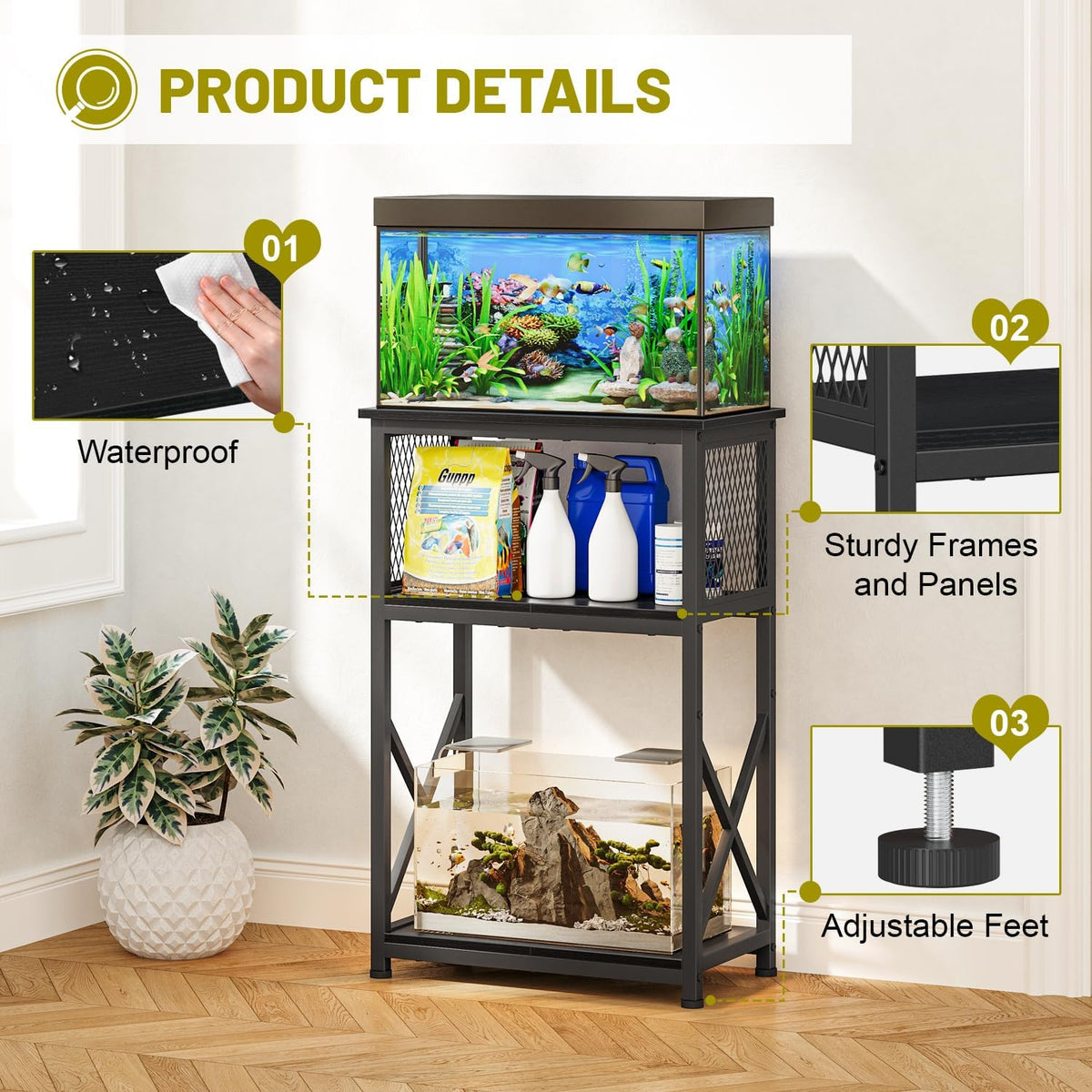 Snughome 10 Gallon Aquarium Stand - Black - image 4
