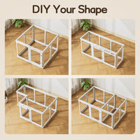 Jalove 12PCS Dog Playpen Clear Puppy Playpen Indoor - White / 1+1 / 30inch - image 4