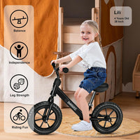 Bobike Toddler Balance Bike Toys for 2 to 5 Year Old Girls Boys - Black / Classic - image 4