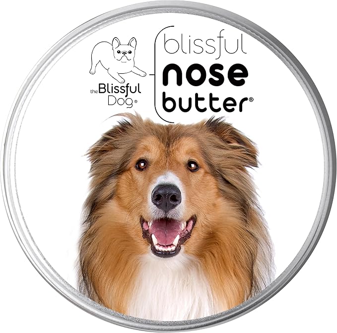 The Blissful Dog Collie Nose Butter for Dry, Cracked Skin, Lick-Safe Dog Nose Balm with Moisturizing Shea Butter, Almond, Olive, and Essential Oils, Pet Supplies, Uncented, 1 oz.
