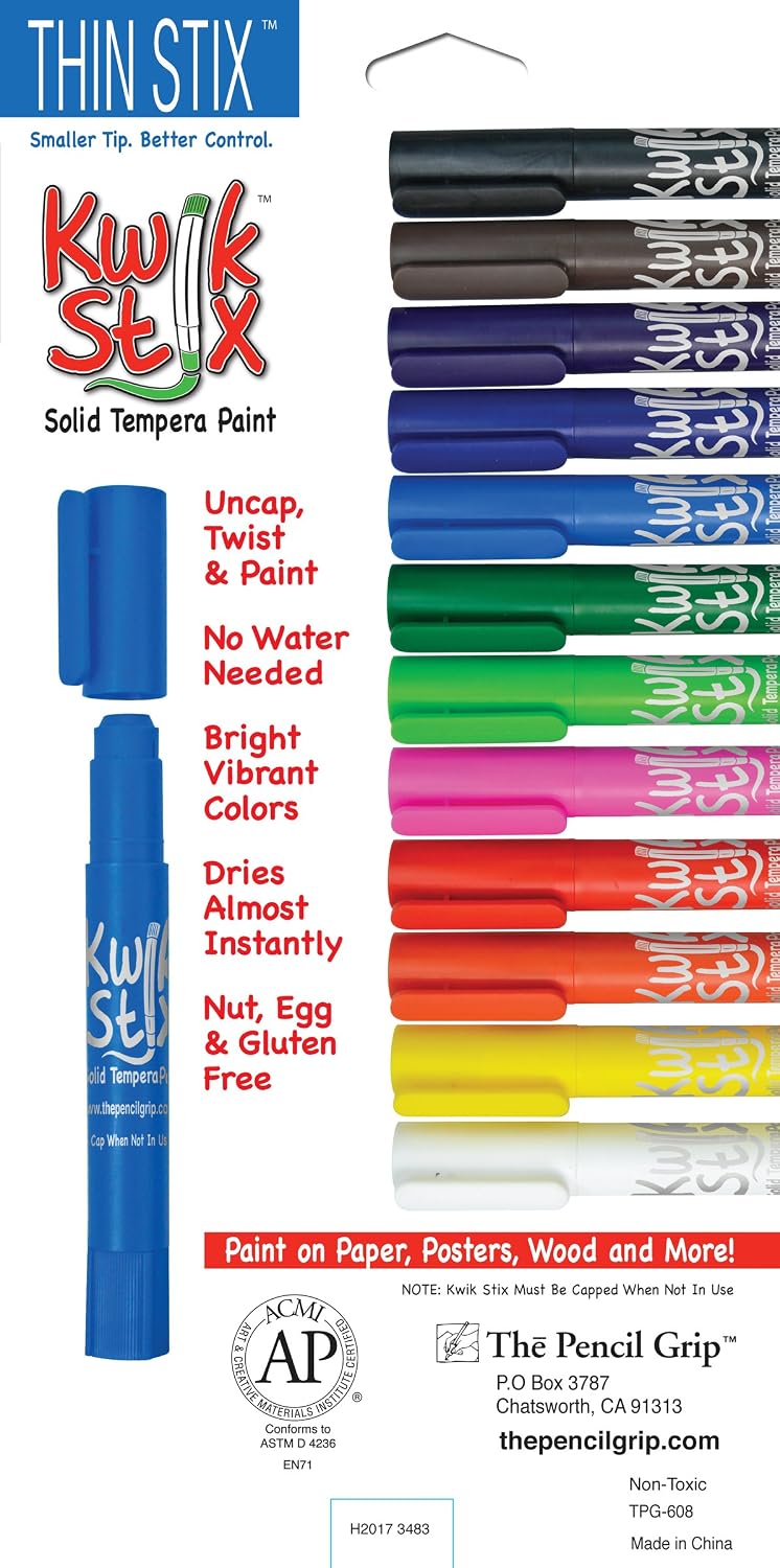 Kwik Stix Solid Tempera Paints, Thin Stix Paint Pens - image 3