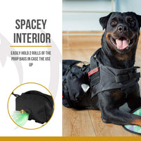 OneTigris Doggy Poop Bag Holder Zipper Dog Waste Bag Pouch Leash - Black - image 3