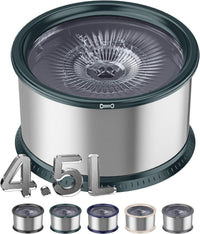 6.5L Stainless Steel Dog Water Bowl - Green / 4.5L
