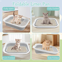 Fhiny Open Cat Litter Box - Grey-M / 1PCS - image 2