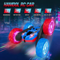 Hamdol Remote Control Car for Kids - Blue&red / Glow (Headlights & Wheel Lights) - image 2