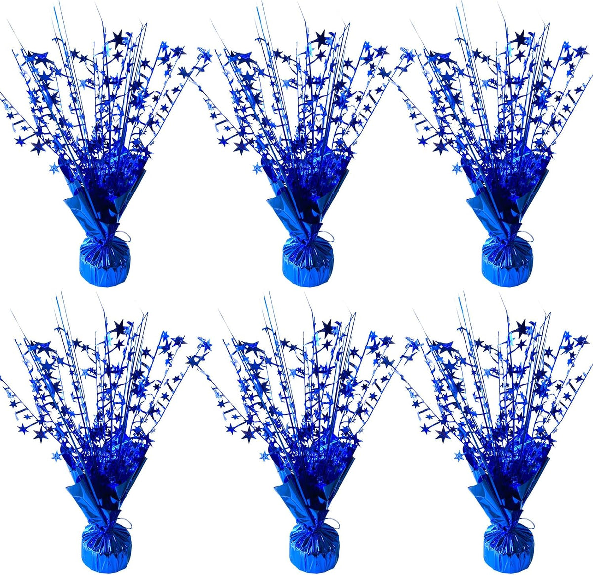 FUBININA Birthday Party Centerpieces Table Decorations Metallic Foil - Blue