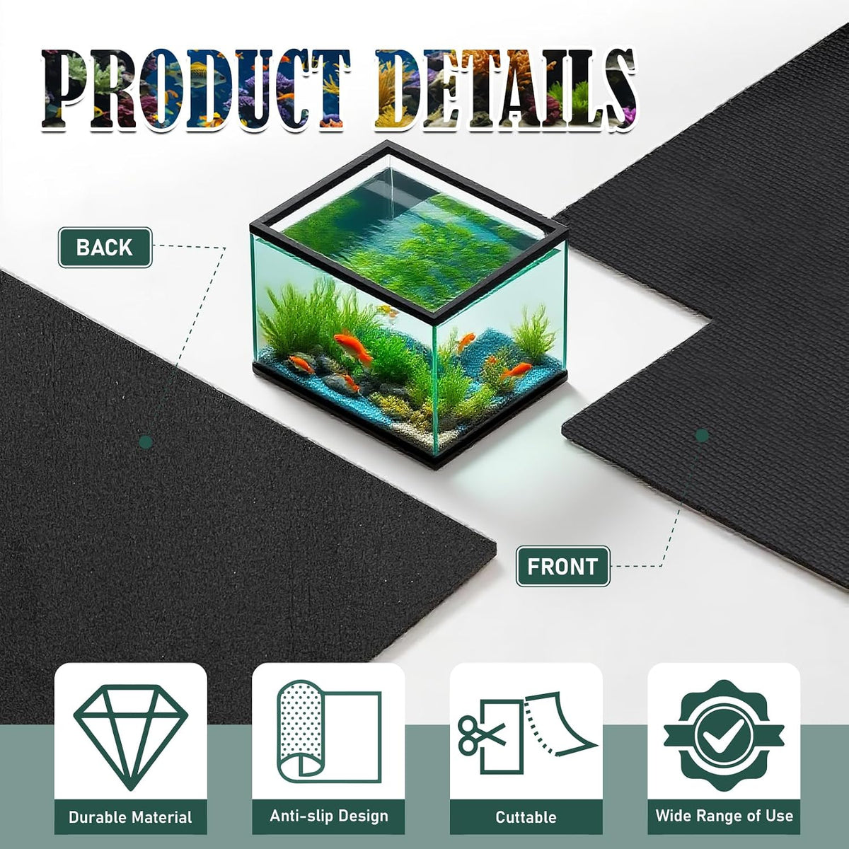 48x24 Inch Aquarium Leveling Mat - No Glue / 48x24 Inch - image 3