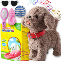 Marsjoy Samoyed Walking Dog Toy for Kids Singing Talking Puppy Barks - Teddy