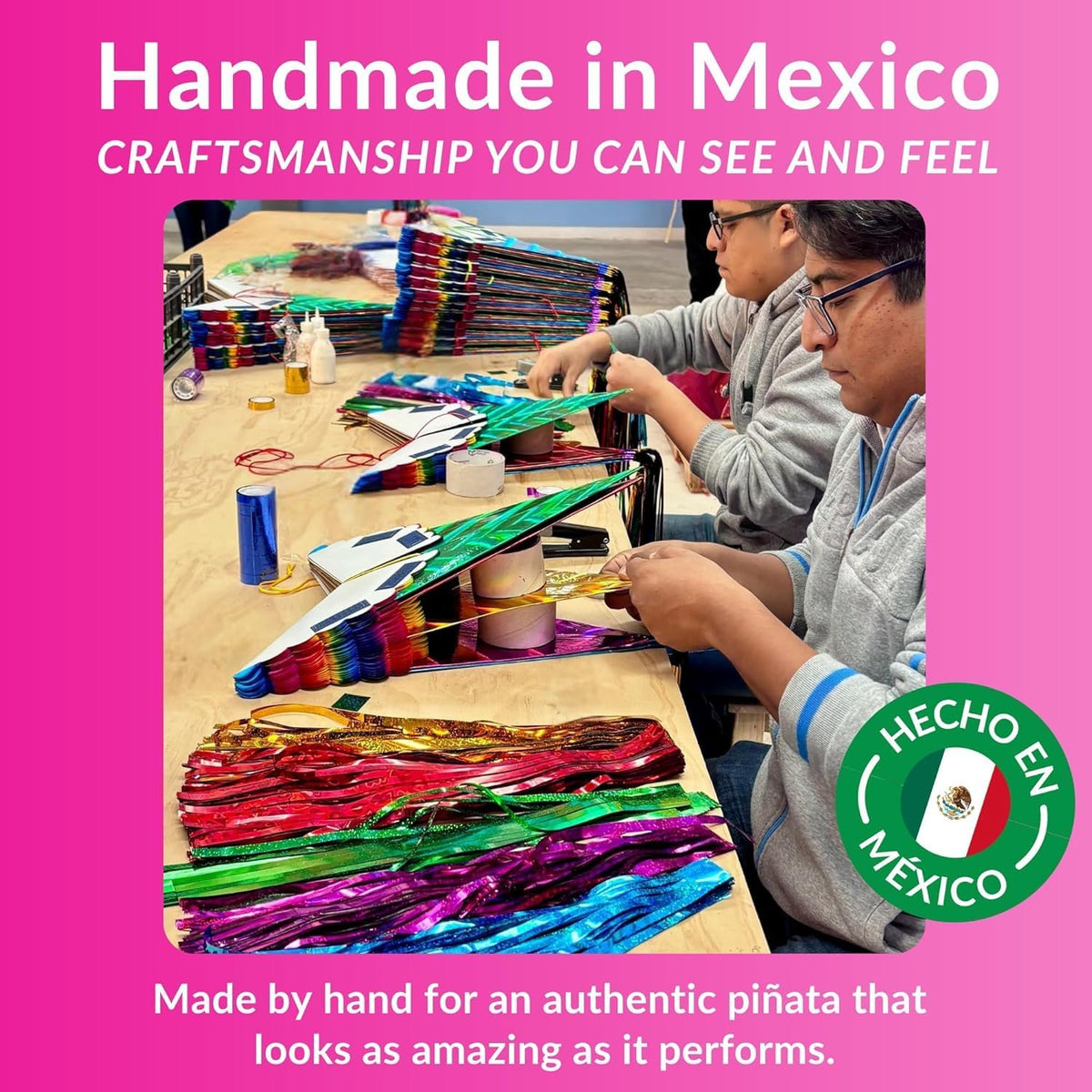 Mexican Piñata, Christmas Pinata - Hot Pink 32" - image 4