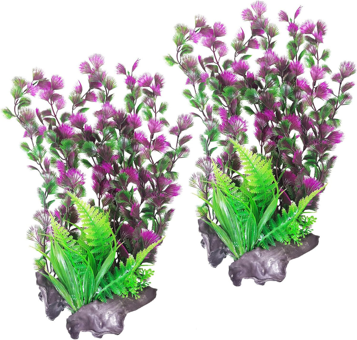 Aquarium Plastic Plants Extra Large Aquarium Plant 20.4-inch Tall - B*2 Pcs / 15.7 in