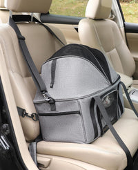 BurgeonNest Top-Expandable Cat Carrier with Semi-Open Canopy - Grey / Medium - image 3