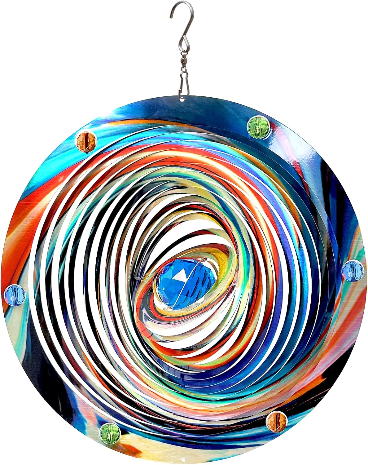 FONMY Wind Spinner Mandala Starry Sky 12 inch 3D Stainless Steel - 12inch / Mgb07
