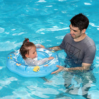 Inflatable Baby Swimming Float with Safety Seat Fun Swimming Pool - Blue Oecan - image 3