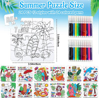 MUOUAKATE Christian Halloween crafts for kids, 24 blank coloring puzzle sets - view 35