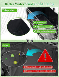Guinea Pig Litter Box, Hay Holder, Cage Liner - 24"x13"x11.8" / Black - image 4