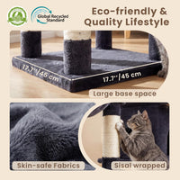Heybly 53.1" Corner Cat Tree for Large Cats - Smoky Gray / 56 inch - image 4