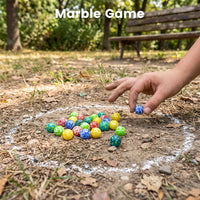3 otters 60 piece speckled glass marbles for kids, 0.63 inch - view 3