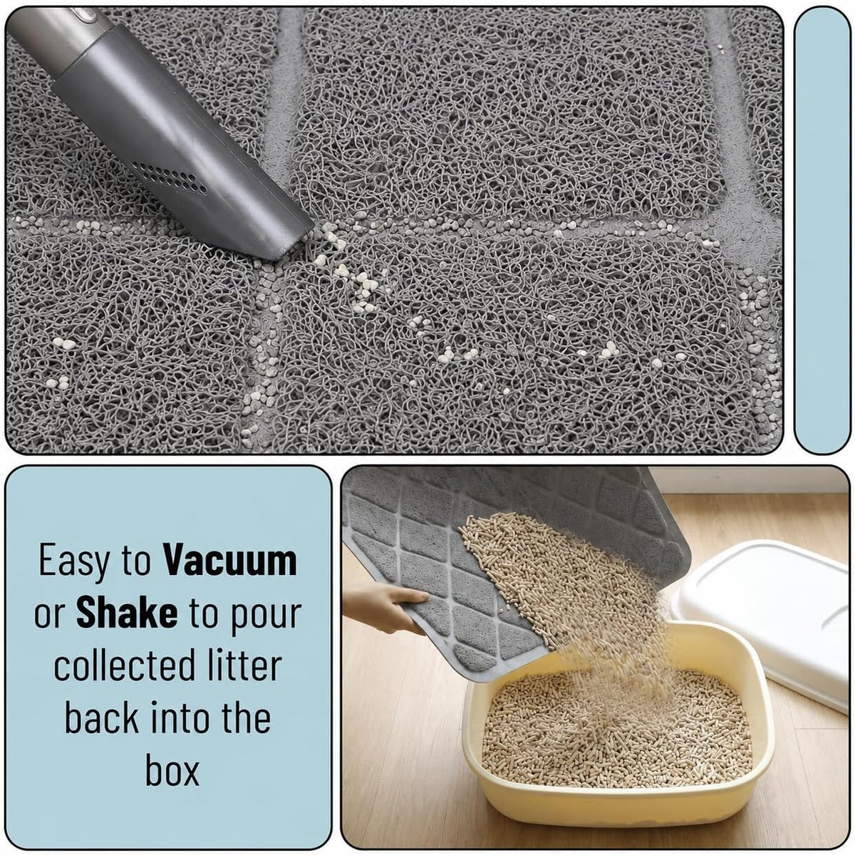 Mr. Pen, Large Cat Litter Mat, 23”x 35” - Gray - image 4