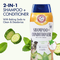 Arm & Hammer 2-in-1 Dog Shampoo and Conditioner - Cucumber Mint / 20 Fl Oz (Pack of 6) - image 2