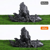 2-6 Inches Natural Seiryu Stone 4 PCS Aquarium Rocks for Aquascaping, Aquarium Landscaping, Terrariums, Fish Tank Decoration, Vivariums, Paludarium, Reptile and Amphibian Enclosures