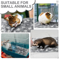 Reginary 4 Pcs Waterproof Guinea Pig Blankets Washable Small Animal Fleece Bedding Absorbent Guinea Pig Cage Liners Reusable Pet Pee Pad Sleep Mat for Hamster Ferret (Gray Star,24 x 16 Inch)