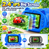 Kids Microscope, 4K 1000X Zoom, 2.4" Screen - Blue - image 4