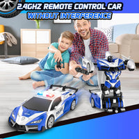 Spider Remote Control Car with Police Light - Blue - image 4