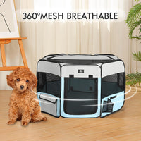 X-ZONE PET Foldable Dog Playpen - Medium / Blue - image 4