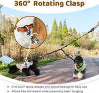 Double Dog Leash, No Tangle Splitter for Two Dogs - Grey - image 3