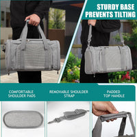 Top tasta Dog Cat Carrier Pet Carriers for Small Medium Large Cats - 18.0"L x 11.5"W x 11.5"H / Grey - image 4
