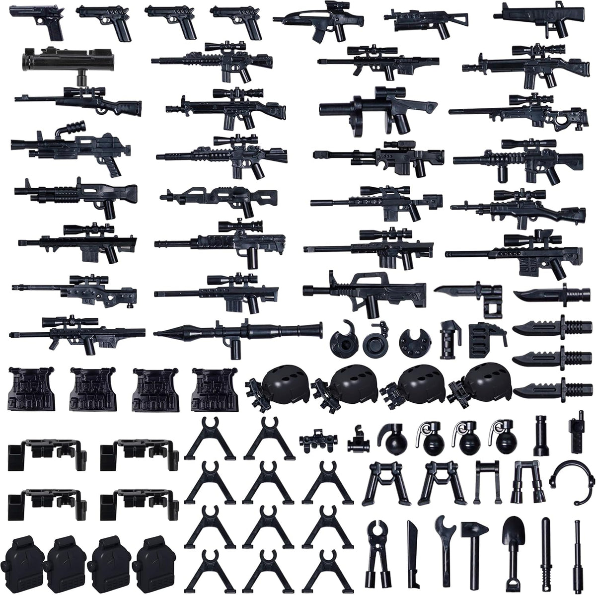 Weapons Pack Military Toy Set Building Blocks Model for Soldier - 90 PCS-Toy MIilitary Set
