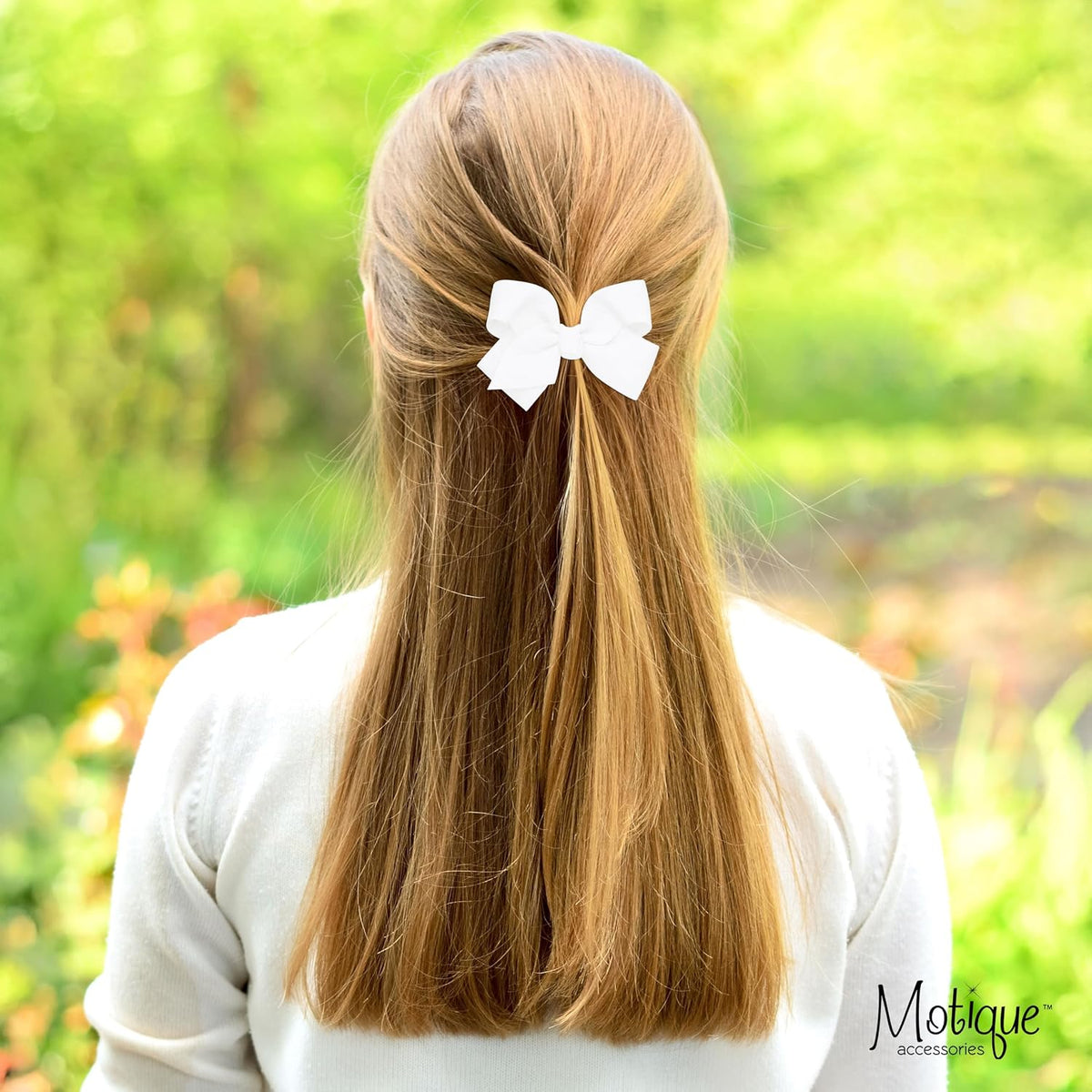Motique Accessories 4 inch dusty rose grosgrain hair bow for girls on a metal alligator clip - view 25