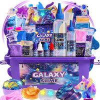LPFEZRS mini galaxy slime kit with glitter add-ins and glow in the dark stickers