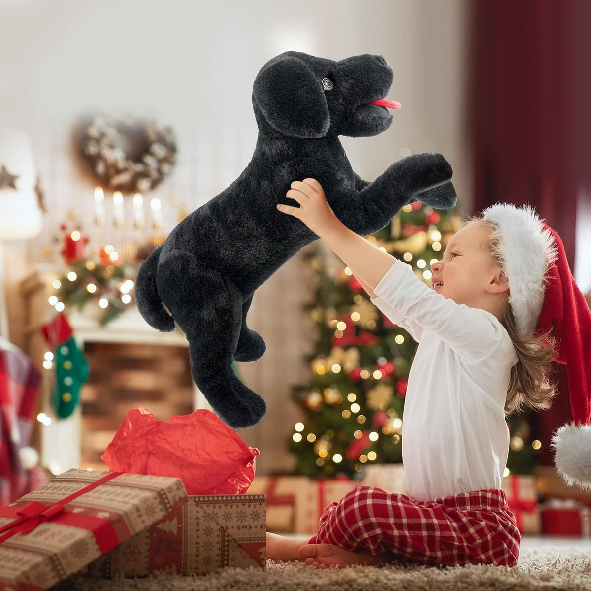 LotFancy Dog Stuffed Animals Plush - Black / 26 inch (Pack of 3) - image 2