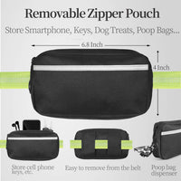 Hands Free Dog Leash with Zipper Pouch - Green / Large - image 2
