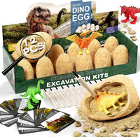 24 Dinosaur Eggs Dig Kit Toys for Kids - 12 Dinosaur Eggs