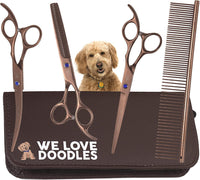 Dog Grooming Scissors Kit, Curved - Medium