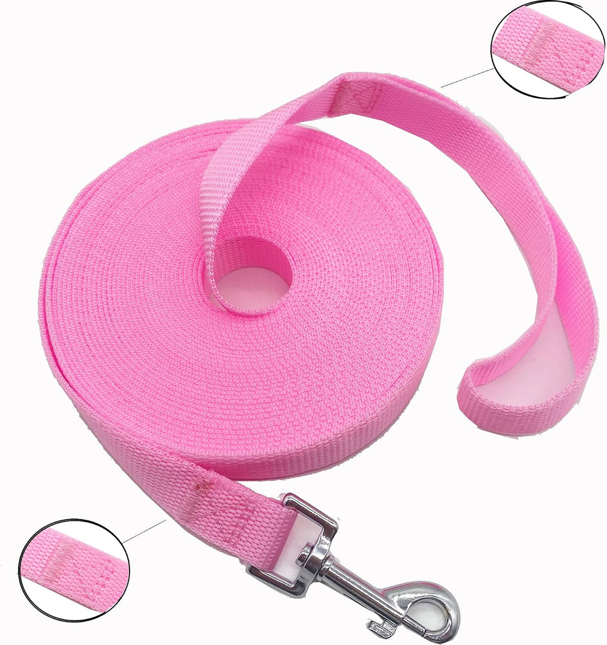 SALO Nylon Training Dog Leash for Small Medium Large Dogs - Pink / 1 inch x 40 feet - image 2