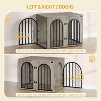 Hzuaneri 31.5 in Dog Crate Furniture - Greige / 31.5"L x 22.0"W x 24.0"H - image 4