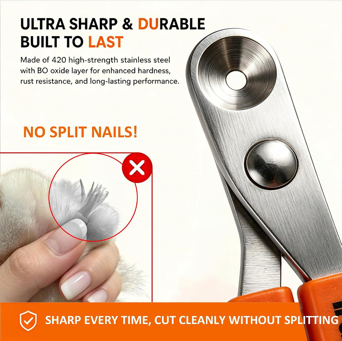 Trumoon Cat Nail Clipper with Circular Hole Safety Guard for Indoor - image 4