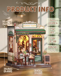 Cutefun Book Nook Kit, Bach Strings Musical Instrument Store - Sunny Cafe - image 3