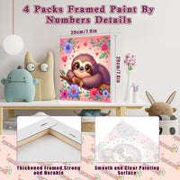 4 Pack Butterfly Paint by Number for kids Wooden Frame - BKH45+BKH222+BKH1180+BKH1210 - image 2