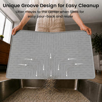 OHMO Large Cat Litter Mat - Grey / Large (31.5x23.6") - image 4