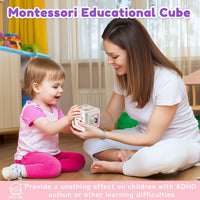 SOCBTNSO Montessori Busy Cube Travel Toy - Pink & Purple - image 2