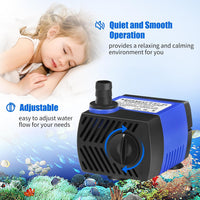 AQUANEAT Small Fountain Pump - 80GPH - image 3