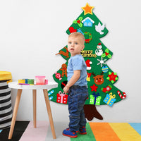 CASA CLAUSI Felt Christmas Tree for Kids DIY Decorations 2.6ft 22 Pcs – Fun for Kids & Family - 3*2 ft - image 2