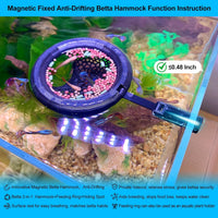 2pcs Wood Fish Feeding Ring for Aquarium，Floating Betta Hammock - Solid Black / 1pcs big magnetic version - image 3