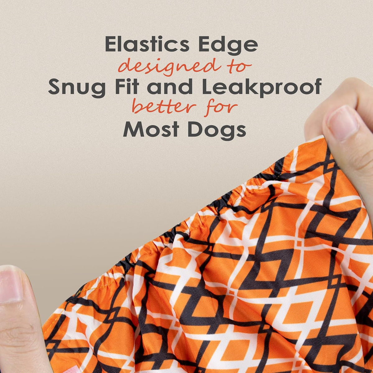 Wegreeco Washable Male Dog Belly Band - Large / Yellow Geometric - image 4